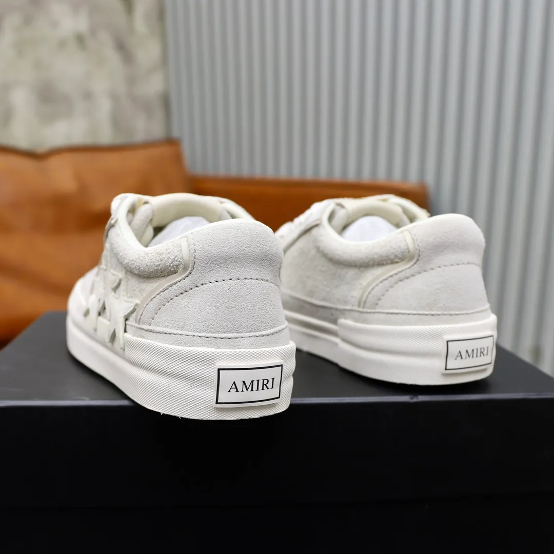 Men's men's shoes 💰540💰🔥🔥🔥 Couple style Amiri2024 new sports and casual shoes, casual, fashionable and versatile flat-soled moral training shoes. Classic color combination + perfect shoe shape, Amiri’s classic Logo star makes you and I fall in love. Imported cow suede leather makes the shoes more high-end. Recommended by major celebrities, bloggers and internet celebrities.   Color: black, off-white, blue, pink, red. Size: Women’s 35-40 (41 is custom-made and non-returnable) Men’s 38-44 (45 and 46 are custom-made and non-refundable)